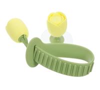 GRIRIW Lève-abattant Wc Silicone Fleur Tulipe Vert Réhausseur Portable Évitant Contact Direct Adhésif pour Bureau et Salle de Bain