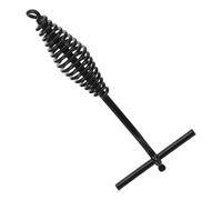 GRIRIW Lève-Couvercle en Fonte 195 CM pour Cocotte Hollandaise avec Poignée Spiralée Crochet pour Couvercle de Pot Accessoire la Cuisine et Camping Support Antidérapant pour Cuisson