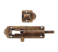 GRIRIW Loquet de Porte Robuste Style Rétro Verrou à Pêne Coulissant Renforcé pour Portes et Fenêtres Bois Design Minimaliste Vintage pour Sécurité