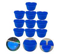 GRIRIW Lot de 10 Gobelets À Eau en Plastique Épais pour Pigeons Mangeoires Légères Faciles À Nettoyer Design Semi-Circulaire