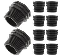GRIRIW Lot de 10 Raccords de Cloison Filetés 3/4 à 1/2 Pouce en PP pour Tuyau, Assemblage Facile et Étanchéité, pour Seaux D'arrosage et Usage Industriel