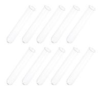 GRIRIW Lot de 10 Tubes à Essai en Verre Transparent Bord Roulé Diamètre 2 CM X Longueur 12 CM pour Expériences Scientifiques et Usage Scolaire Contenants Pratiques pour Liquides et
