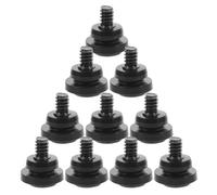 GRIRIW Lot de 10 Vis Mécaniques en Fer Noir avec Rondelles Ressort pour Fixation Disque Dur 3,5 Pouces, Absorption des Chocs et Installation Facile