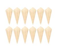 GRIRIW Lot de 100 Cônes en Bois Jetables pour Amuse-Gueules et Cornets Glace, Contenant Conique 6X8 CM pour Réception et Traiteur