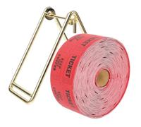 GRIRIW Lot de 1000 Set de Set de Billets de Tombola Orange en Papier Résistant avec Support en Métal Robuste, Distributeur de Tickets pour Fêtes, Événements et Jeux, Détenteur de Billets