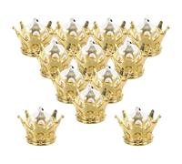 GRIRIW Lot de 12 Boîtes à Bonbons de Couronne Dorée Plastique Plaqué Coffrets Remplissables pour Bonbons Chocolats et Desserts pour Mariage Anniversaire et Fête Princesse