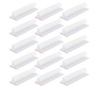GRIRIW Lot de 15 Pinces Porte-Étiquettes en PVC Souple 76 X 25 X 16 CM Support Auto-Adhésif Multifonction pour Affiches Étiquettes Alimentaires et Panneaux Supermarchés et