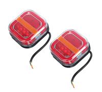 GRIRIW Lot de 2 Feux Arrière LED Carrés pour Remorque 12-24V Étanches Ip67 Fonctions Feu Stop Clignotants et Feu de Gabarit Éclairage Puissant pour Camion Tracteur et Camping-Car