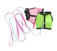 GRIRIW Lot de 2 Harnais en Filet Ajustables pour Petits Animaux Gilet-Laisse Rose et Vert M Harnais et Laisses pour Lapins Chatons et Cochons D’Inde Accessoires Légers et Respirants