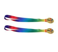 GRIRIW Lot de 2 Médailles de Tennis en Métal avec Ruban Décorations pour Compétitions Sportives Scolaires Récompenses Gravées pour Garçon et Filles Prix pour Tournoi et Fête Sportive