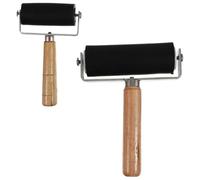 GRIRIW Lot de 2 Rouleaux à Peinture en Caoutchouc Rouleau de Dessin Moyen et Grand Outils pour Peinture et Scrapbooking Application Uniforme pour Surfaces Lisses Kit Professionnel