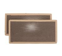 GRIRIW Lot de 2 Tapis à Griffer en Sisal Naturel pour Chats Griffoir Carré 424 X 21 CM Bords Renforcés en Carton Ondulé Protège-Canapé et Meubles Adapté pour Intérieur et Confort