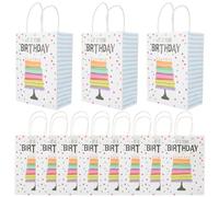 GRIRIW Lot de 24 Paquet Présent en Papier Kraft Léger pour Anniversaire, Résistant la Déchirure Espace de Rangement Adapté pour Fête D'anniversaire