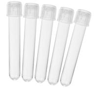 GRIRIW Lot de 24 Tubes à Essais en Plastique 5 Ml Transparents avec Bouchons, Tubes D'échantillonnage Faciles à Transporter pour Stockage D'échantillons en Laboratoire