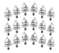 GRIRIW Lot de 25 Clochettes Vintage en Alliage Métal Petites Cloches Décoratives pour Création de Bijoux Pendentifs DIY Breloques Suspendues pour Carillons et Accessoires Artisanaux