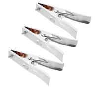 GRIRIW Lot de 3 Pinces de Masse en Cuivre Pur pour Soudage - Pinces de Mise à la Terre Robustes et Polyvalentes Accessoires de Soudage Professionnels pour Postes à Souder Électriques et