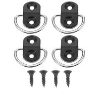 GRIRIW Lot de 4 Crochets D’Arrimage Universels en Fer et Polypropylène pour Coffre de Voiture Ancrages Robustes pour Filet de Chargement Fixation Sécurisée et Rangement Modulable pour