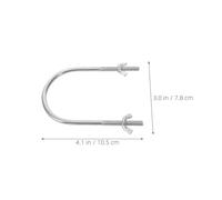 GRIRIW Lot de 4 Crochets en U pour Radiateur Électrique à Bain D'huile, Support de Poulie Pivotante Argenté, Cadre Robuste pour Roulette de Base Chauffante, Accessoire de