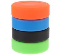 GRIRIW Lot de 4 Palets d'Entraînement Hockey sur Glace Réglables en Dureté PVC Mat Couleurs Variées Matériel d'Entraînement Roller Hockey pour Adolescents et Adultes Accessoire Sport