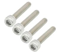 GRIRIW Lot de 4 Vis M6X30Mm en Acier Inoxydable Couleur Titane pour Potence de Vélo Capuchons de Fourche Compatibles VTT et Vélo de Route Accessoires Robustes pour Fixation Solide