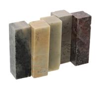 GRIRIW Lot de 5 Pierres à Sceau 1,5x1,5x5 Cm en Pierre de Qingtian Outil de Scellement Gravé pour Gravure Usage Calligraphie et Artisanat