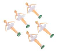 GRIRIW Lot de 5 Poupées Princesse Blanches pour Boîte à Musique, Figurines Ballerines Décoratives en Plastique, Accessoires de Décoration de Danseuse pour Maison et Collection