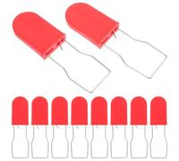 GRIRIW Lot de 50 Scellés de Sécurité en Plastique Rouge, Cadenas Inviolables Numérotés Anti-effraction, Multi-usages pour Logistique et Protection Industrielle