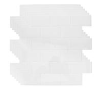 GRIRIW Lot de 6 Carreaux Adhésifs Autocollants pour Crédence Cuisine et Salle de Bain PVC Imperméable Résistant à L'Huile Panneaux Muraux Amovibles Blancs Stickers Muraux Faciles à
