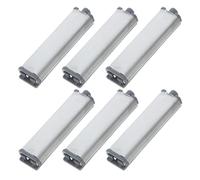 GRIRIW Lot de 6 Charnières Invisibles en Acier à Fermeture Douce pour Portes de Placard la Cuisine et Salle de Bain, Mécanisme Push-to-open, Coque en Acier Argenté