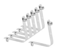 GRIRIW Lot de 6 Clips en V en Acier Inoxydable pour Poteaux et Brosses de Piscine, Connecteurs Rapides de 7,3mm pour Nettoyage en Piscine et Parc Aquatique