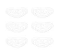 GRIRIW Lot de 6 Coussinets de Mentonnière de Casque Transparent en Polypropylène Léger et Solide, Accessoires Universels pour Casque de Vélo, Moto et Ski, Amélioration du Confort