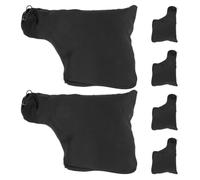 GRIRIW Lot de 6 Paquet de Collecte de Poussière en Tissu Noir pour Scie à Onglet 255, Filtres Haute Performance pour Machines de Découpe D’aluminium, Dimension 10 Pouces, Compatible