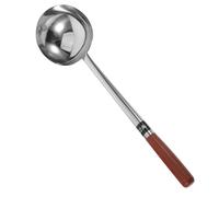 GRIRIW Louche de Cuisine Inox à Long Manche Cuillère Wok Ergonomique pour Remuer Frire et Servir Ustensile Polyvalent pour Usage Domestique et Professionnel
