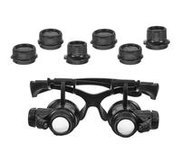 GRIRIW Loupe de Réparation de Bijoux et Montre avec Éclairage Led, Grossissement 10x-25x, Serrage-tête Ajustable en Abs et Acrylique pour Travaux Minutieux