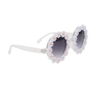 GRIRIW Lunettes de Fête Blanches en PC, Lunettes de protection UV Confortables pour photographing et party, Accessoire Photo Stylé