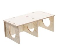 GRIRIW Maison Bois pour Hamster et Sûre Cachette Pratique et Nid Confortable DIY Personnalisable avec Peinture et Stickers pour Hamster et Chinchilla Cadeau pour Petits Animaux