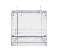 GRIRIW Mangeoire à Oiseaux Transparente Acrylique avec Plateau Amovible et Écoulements S pour Observer Oiseaux Maison