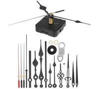 GRIRIW Mécanisme D'horloge à Couple Élevé DIY 22 Pièces Kit de Réparation Aluminium Solide 2 Ensembles de Mouvements 5 Paires D’aiguilles Métal pour Horloge Murale Remplacement