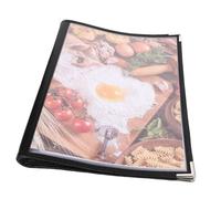 GRIRIW Menu Restaurant PVC Transparent Support de Menu Pratique et Élégant avec Protection Huile Couverture pour Restaurant Pages Faces Design Modern et