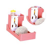 GRIRIW Mini Bol Alimentaire Trois-pour Rongeurs Fontaine à Eau Et Bac à Litière pour Hamsters Et Cochons Rose Couleur Aléatoire