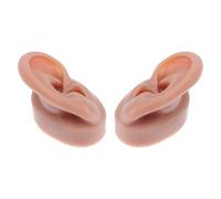GRIRIW Modèle D'oreille en Silicone Souple pour Entraînement Piercing, Simulation Réaliste, Paire pour Démonstration Médicale et Affichage du Conduit Auditif