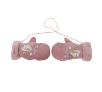 GRIRIW Moufles de Ski Imperméables pour Filles 6-12 Moufles Chaudes Isolantes en Tissu Technique Doublure Polaire Motif Licorne Rose Lanière Suspendue pour Activités Hivernales et