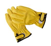 GRIRIW Moufles de Travail Isolants en Cuir Jaune pour Hommes, Résistants à L'usure et Antidérapants, Protection Thermique et Anti-brûlure, Adaptés aux Conditions Froides en Extérieur