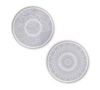GRIRIW Moule à sous-Tasses Surface Lisse et Haute Transparence Rond en Silicone 2pcs Design Simple pour Résine Époxy pour Bricolage et Goûter