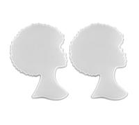 GRIRIW Moule en Silicone Blanc 2pcs pour DIY Décoration Résine Design Créatif, Facile à Nettoyer et Antiadhésif, pour Projets Artisanaux