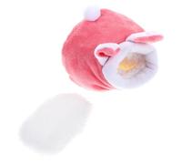 GRIRIW Nid Douillet en Coton pour Petits Animaux, lit Chaud d’Hiver pour Hamster et hérisson, modèle Lapin Rose, Taille Petite, idéal pour Cage, canapé et Voyage