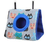 GRIRIW Nid Maison Perroquet Cage Suspendre Nid D'oiseau Résistant à l'usure Nids Nid d'oiseaux Hamac pour Lit D'oiseau Perroquet Animal De Compagnie Nid De Perroquet Blue Coton