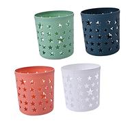 GRIRIW Organisateur De Bureau Multifonction En Plastique Pp De 4 Pièces, Seau De Rangement Creux D'étoile à Cinq Branches, Assortiment Couleurs Vert, Bleu, Orange, Blanc, Pour Usage Maison Et Bureau