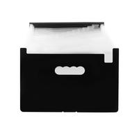 GRIRIW Organisateur de Documents Couches Blanc avec Couvercle Capacité Étendue Classeur Extensible pour Bureau et Maison Protège et Facilite le Transport des Dossiers