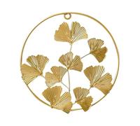GRIRIW Ornement Mural Feuille de Ginkgo en Fer Doré Décoration Suspendue 1 Pièce Design Nordique pour Salon et Bureau Décor Mural Élégant et Solide